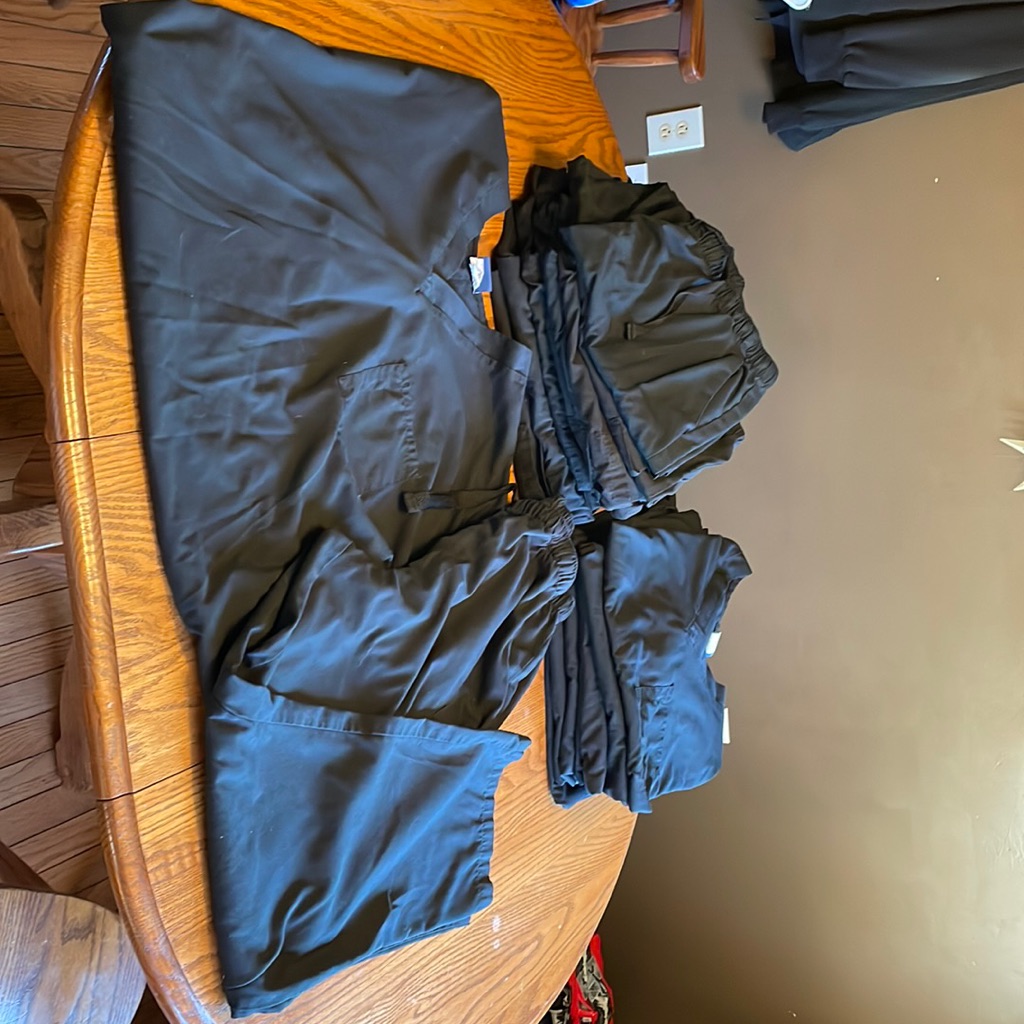 Men’s Cherokee Black Scrub Lot, 8 Sets, Plus One Pant